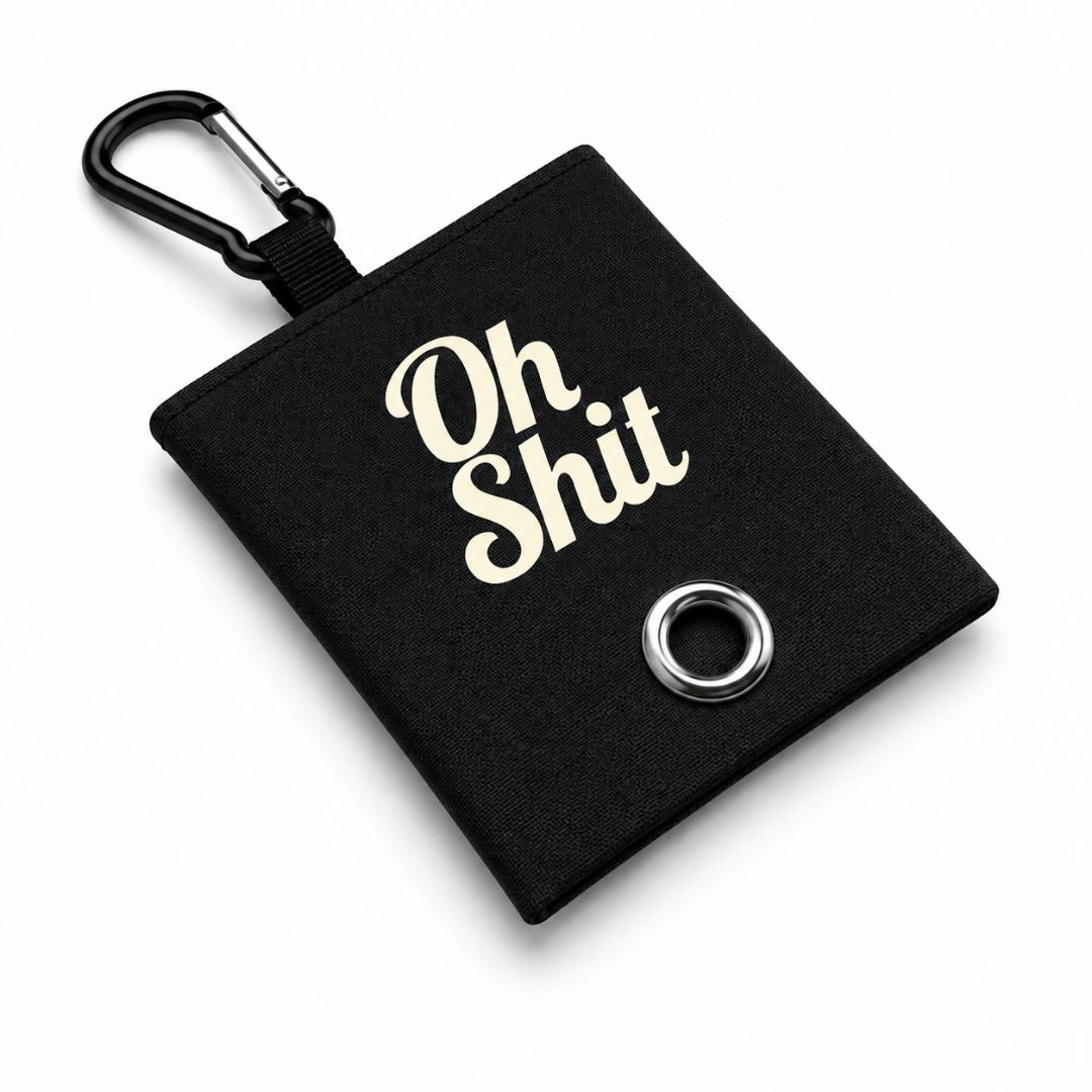 Black Oh Shit Poop Bag Holder