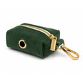 Racing Green Velvet Poop Bag Holder