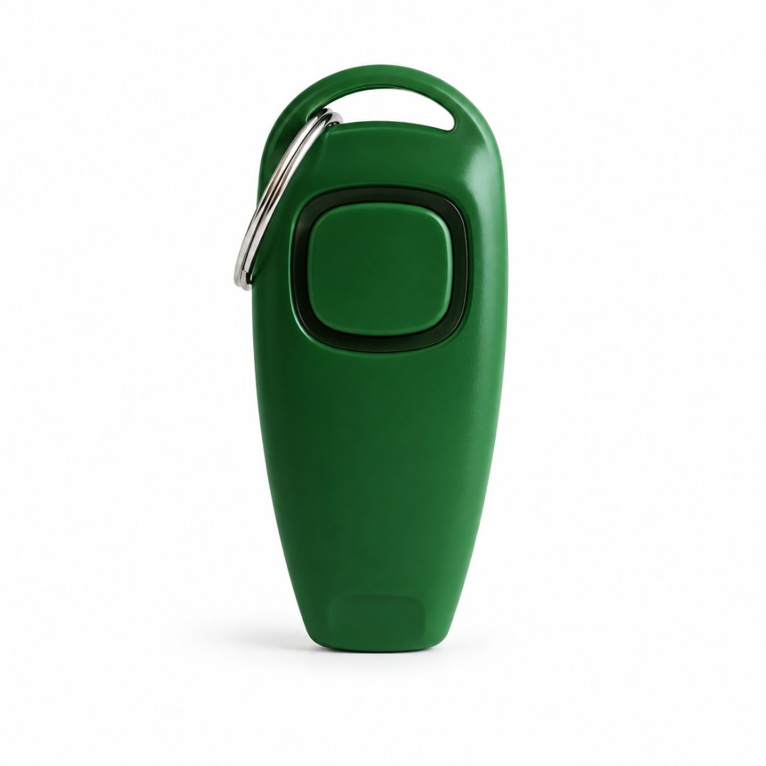 Green 2-in-1 Training Clicker and Whistle