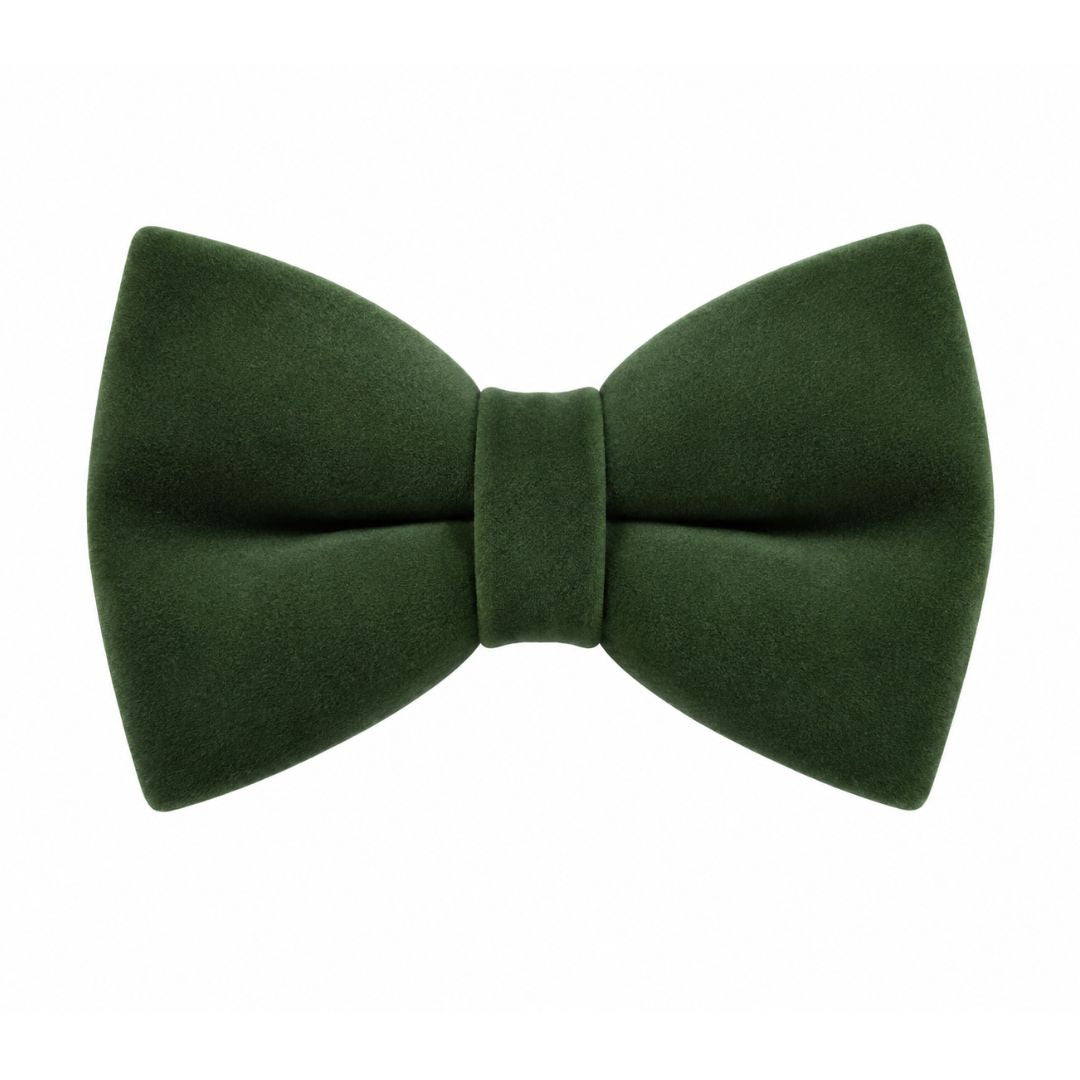 Dark Green Velvet Bow Tie