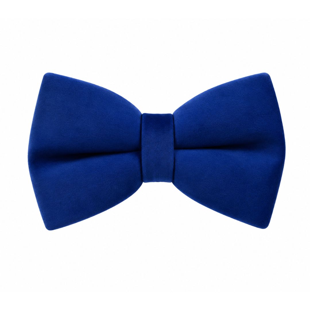 Navy Blue Velvet Bow Tie