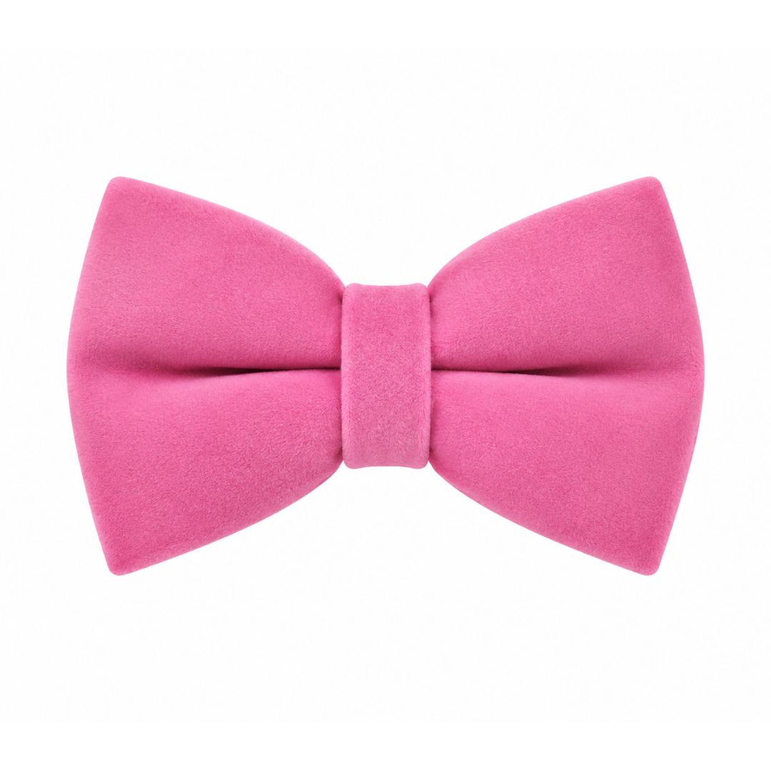 Pink Velvet Bow Tie
