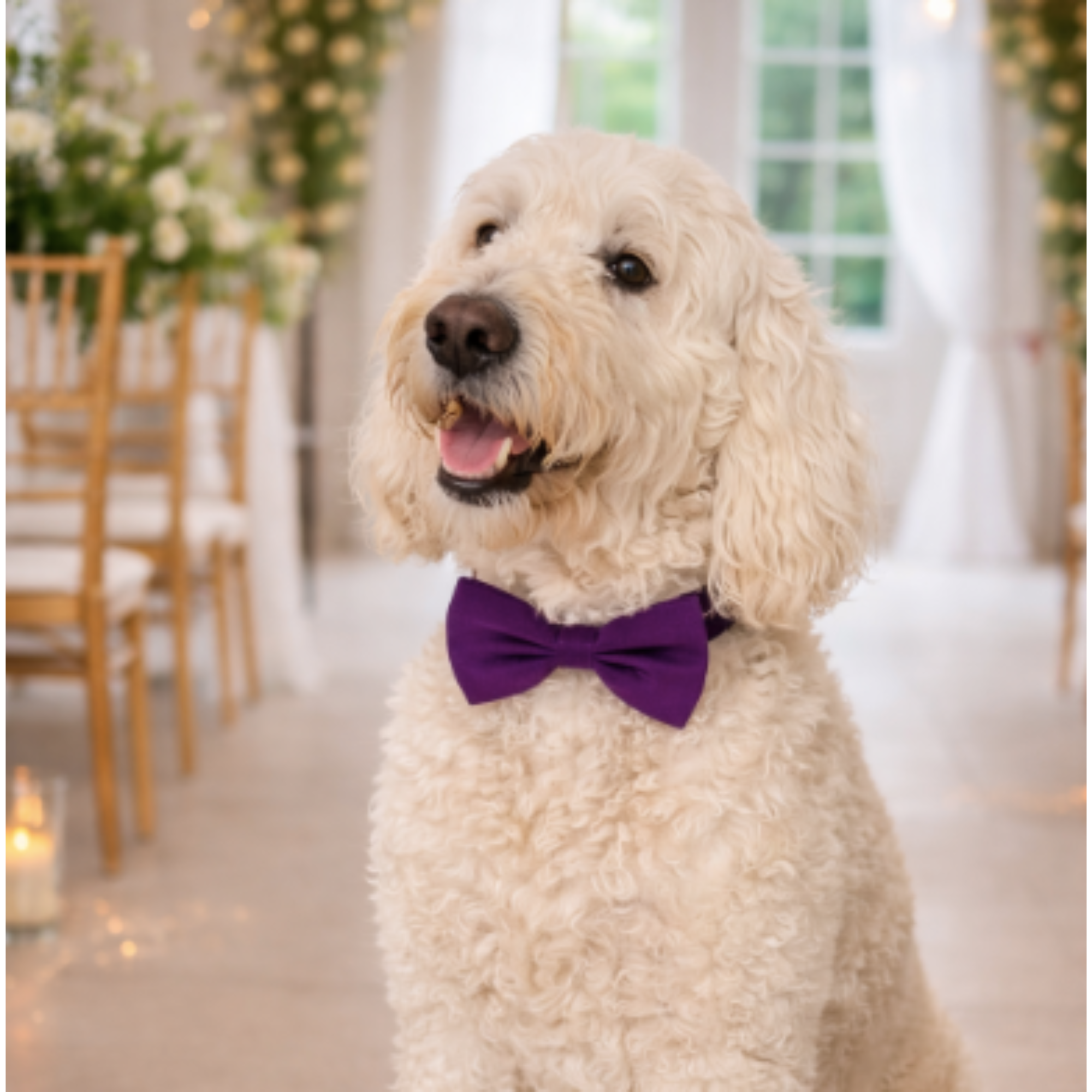 Purple Velvet Bow Tie