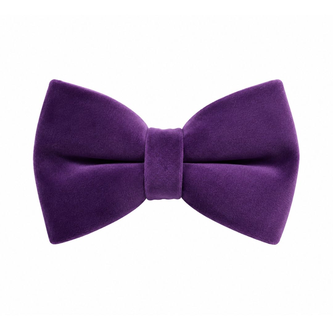 Purple Velvet Bow Tie