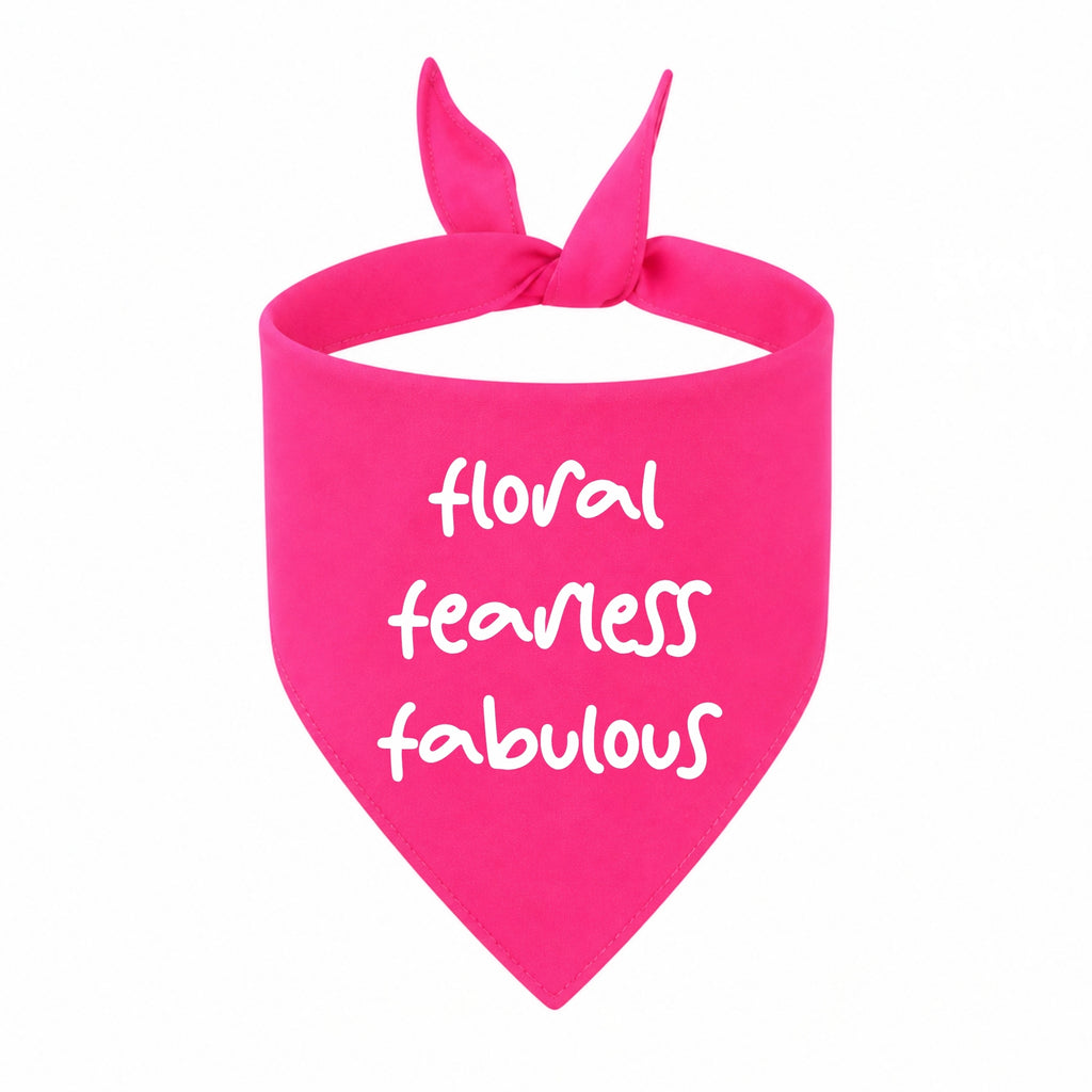 'Floral Fearless Fabulous' Bandana